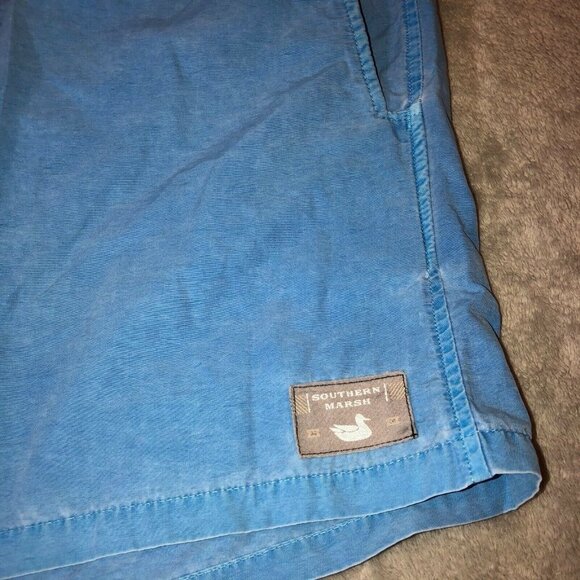 SOUTHERN MARSH Shoals Seawash Elastic Waist Swim Trunk Sz M - Picture 4 of 11